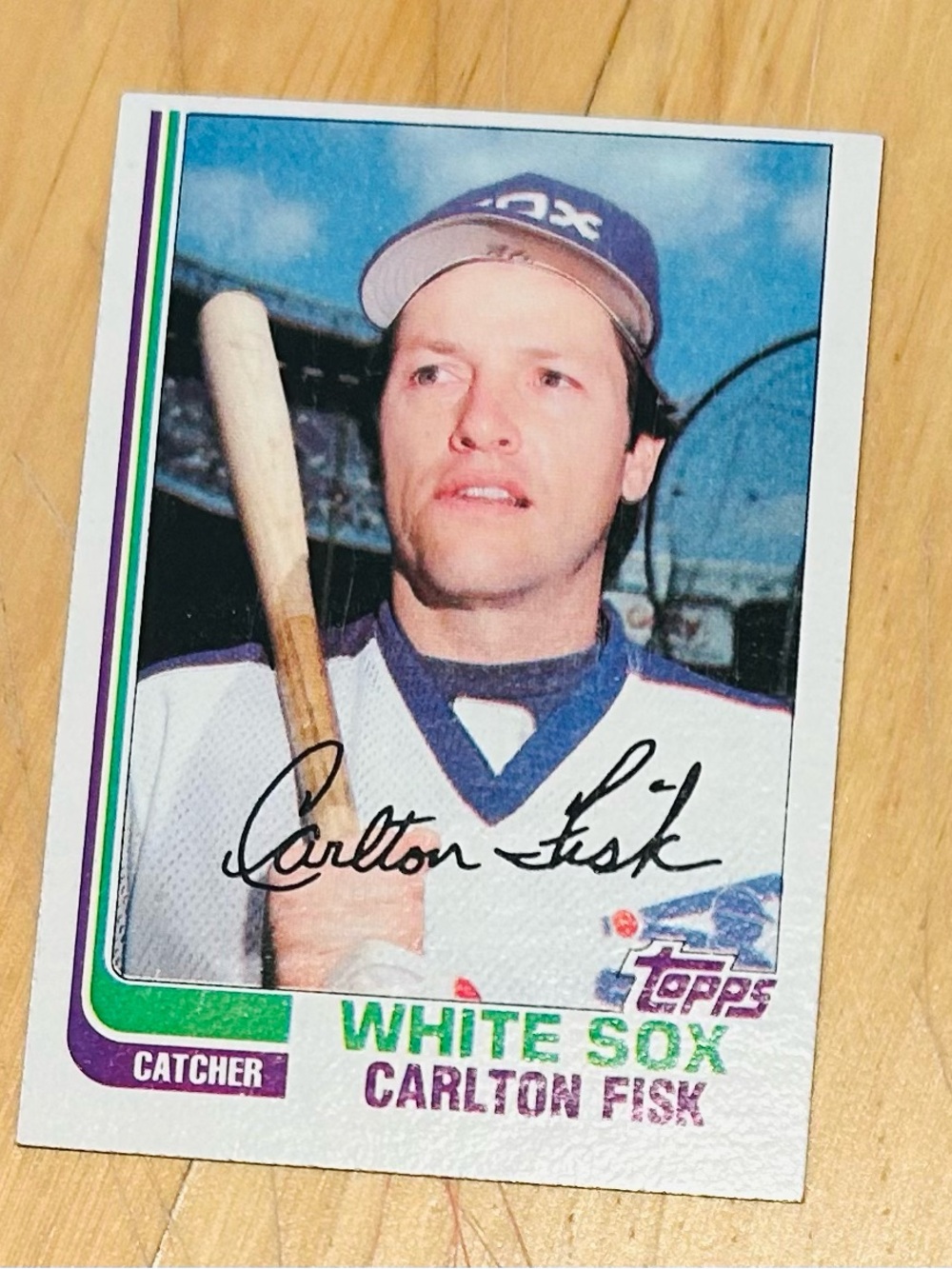 1982 Topps Chicago White Sox Auto-Signed Carlton Fisk Collector’s Card - VGC